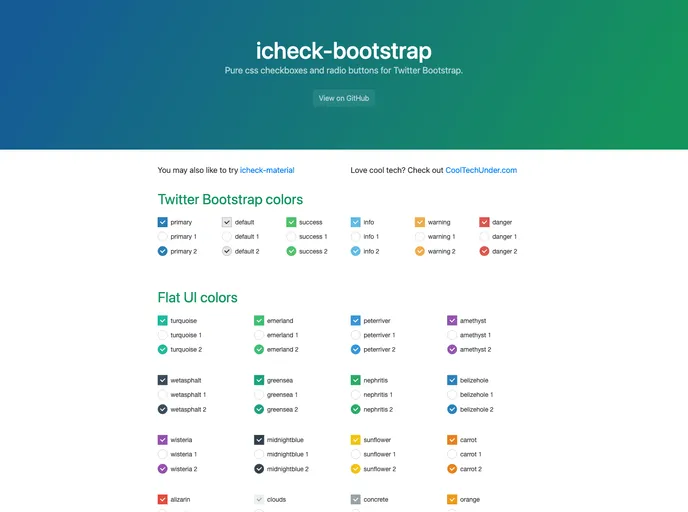 Icheck Bootstrap screenshot