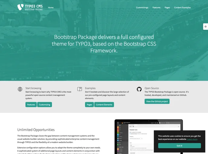 Bootstrap_package screenshot