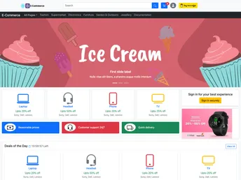 E Commerce Template screenshot