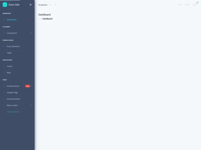 Datta Able Free React Admin Template screenshot