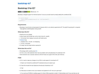 Bootstrap Ie7 screenshot