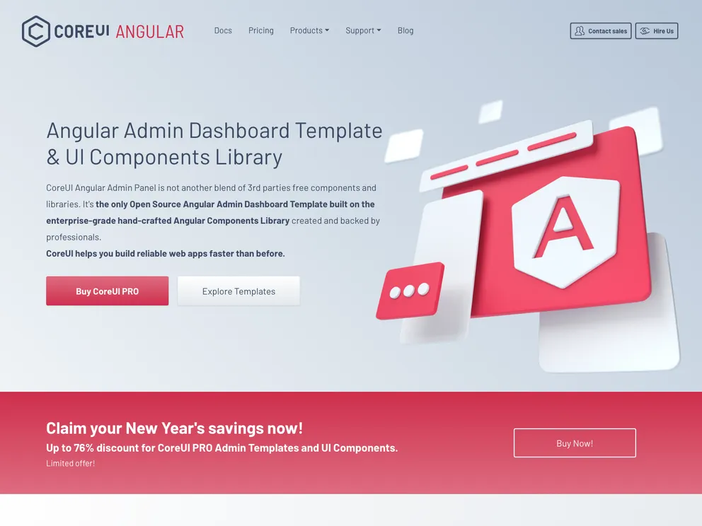 Coreui Free Angular Admin Template screenshot