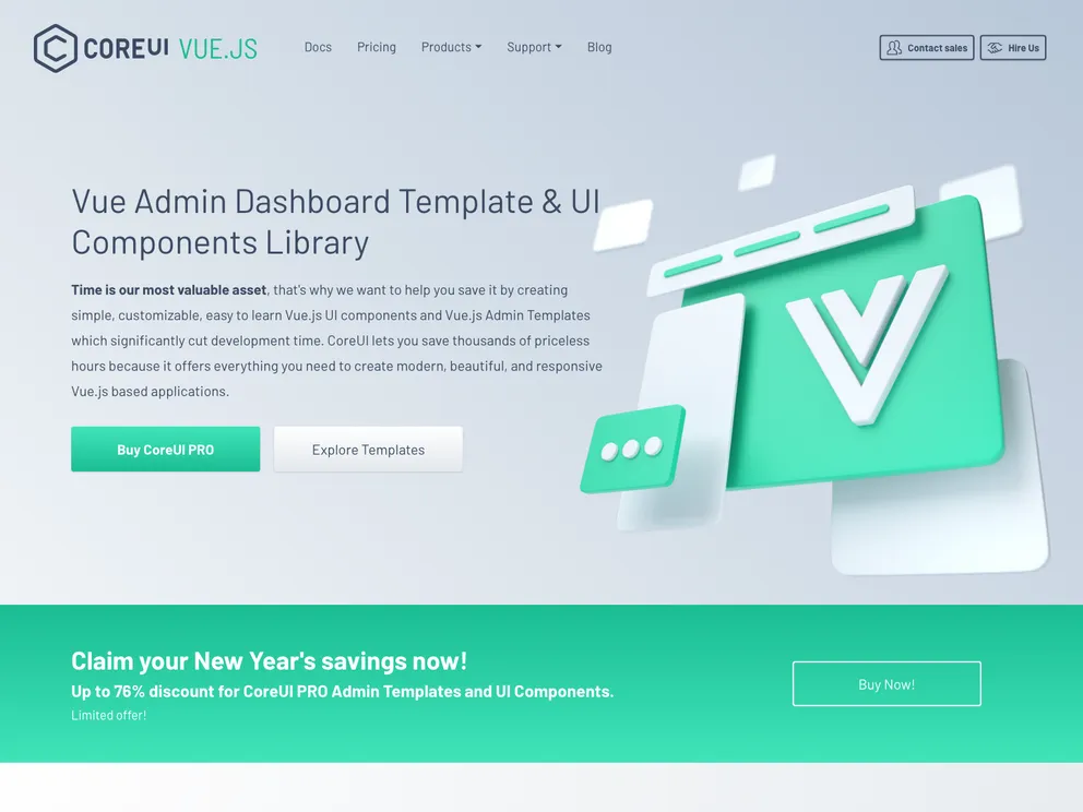 Coreui Free Vue Admin Template screenshot