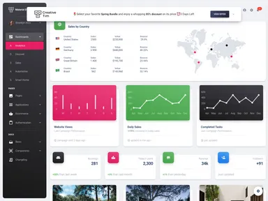 Ct Material Dashboard Pro screenshot