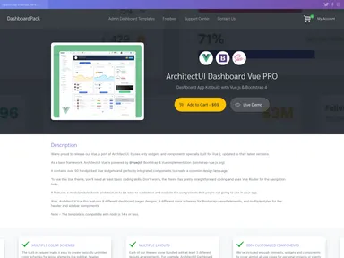 Architectui Vue Theme Free screenshot