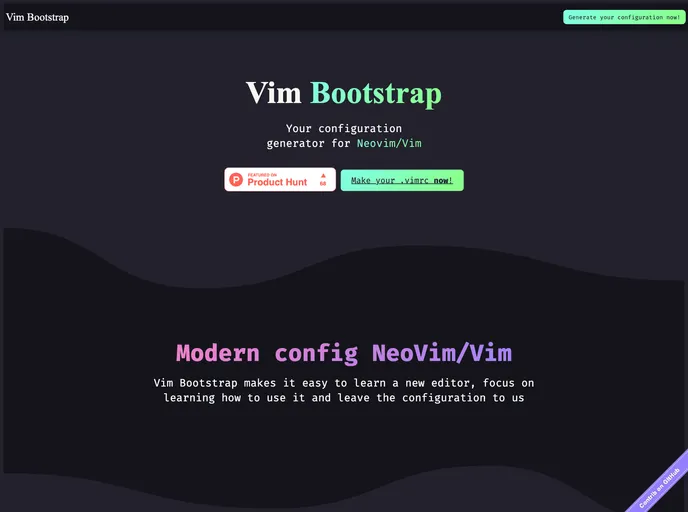 Vim Bootstrap screenshot