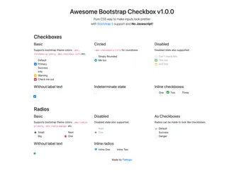 Awesome Bootstrap Checkbox screenshot