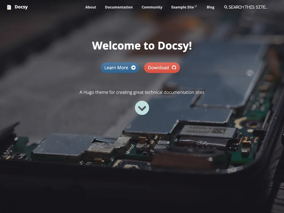 Docsy screenshot