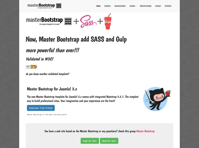 Master Bootstrap 3 screenshot