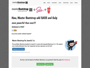 Master Bootstrap 3 screenshot