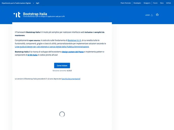 Bootstrap Italia screenshot