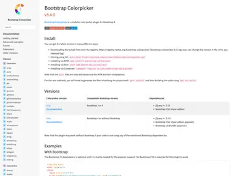 Bootstrap Colorpicker screenshot