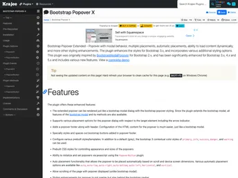 Bootstrap Popover X screenshot