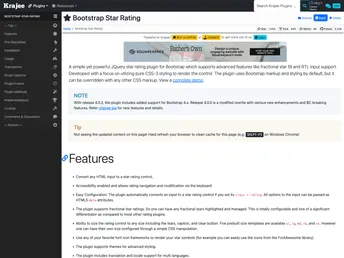 Bootstrap Star Rating screenshot