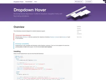 Bootstrap Dropdown Hover screenshot