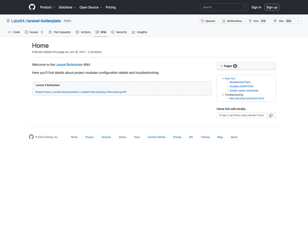 Laravel Boilerplate screenshot