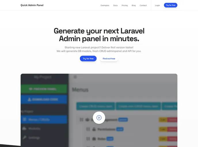 Laravel AdminLTE3 Boilerplate screenshot