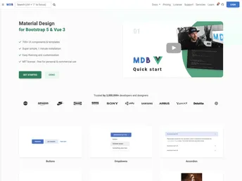 Mdb Vue Ui Kit screenshot