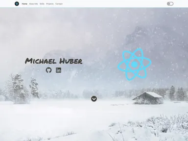 Github React Portfolio Template screenshot