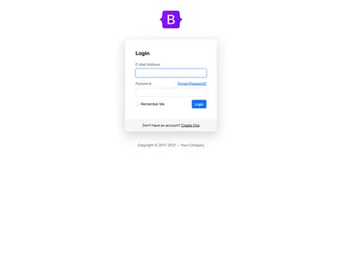 Bootstrap 5 Login Page screenshot