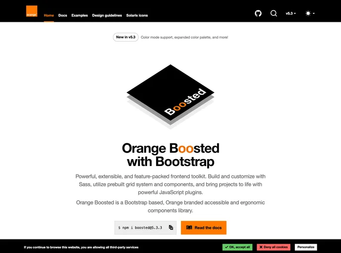 Orange Boosted Bootstrap screenshot