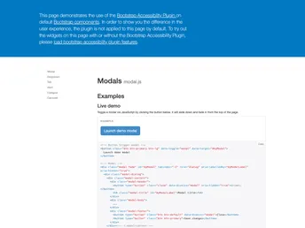 Bootstrap Accessibility Plugin screenshot