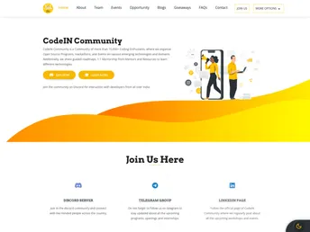 CodeIN Community Website screenshot