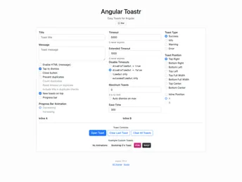 Ngx Toastr screenshot