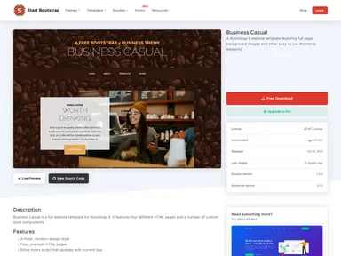 Startbootstrap Business Casual screenshot