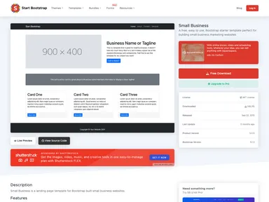 Startbootstrap Small Business screenshot