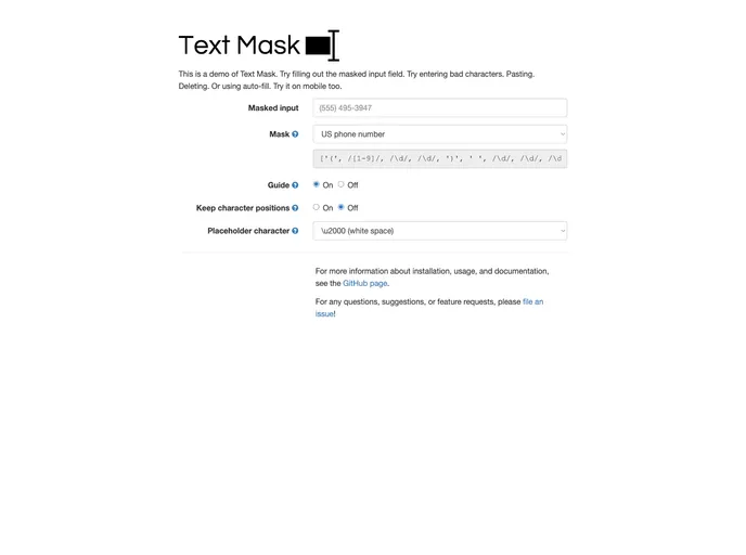 Text Mask screenshot