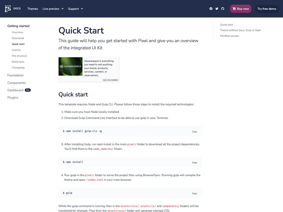 Pixel Bootstrap Ui Kit screenshot