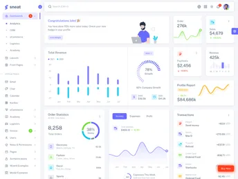 Sneat Dashboard Bootstrap screenshot