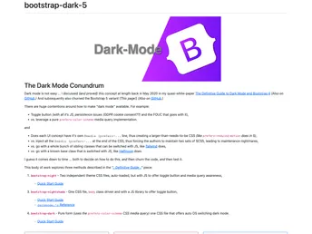 Bootstrap Dark 5 screenshot