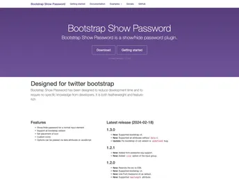 Bootstrap Show Password screenshot