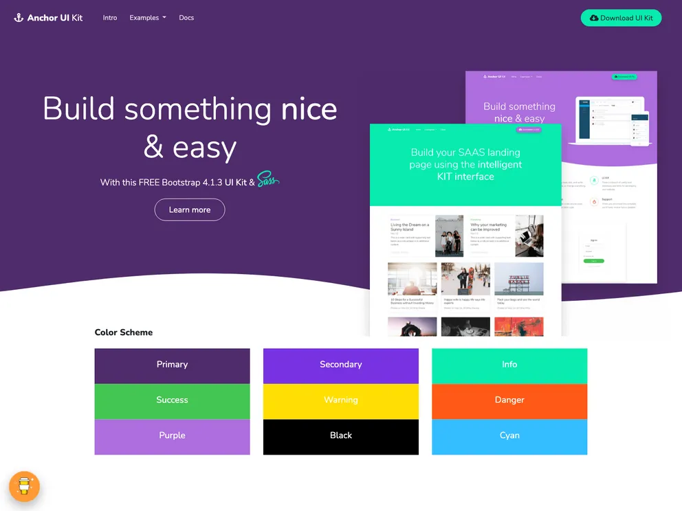 Anchor Bootstrap UI Kit screenshot