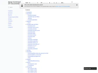 Django Bootstrap4 screenshot